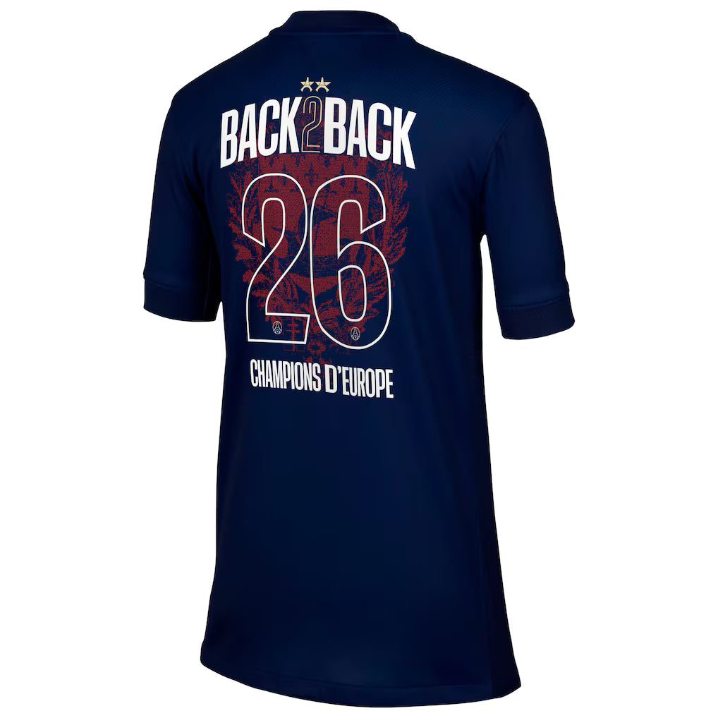 MAILLOT PSG Domicile 25/26 - Flocage Champions d'Europe - 26 ⭐️⭐️