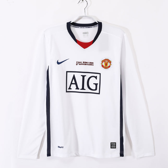 MAILLOT RETRO MANCHESTER UNITED EXTERIEUR MANCHE LONGUE 2008/2009