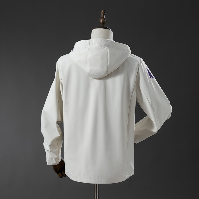 Veste coupe-vent Brésil blanche – dos