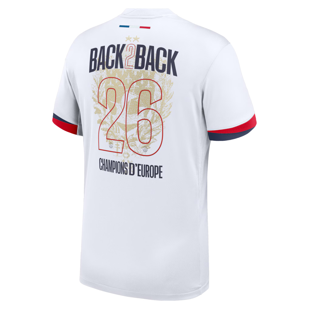 MAILLOT PSG Extérieur 25/26 - Flocage Champions d'Europe - 26 ⭐️⭐️